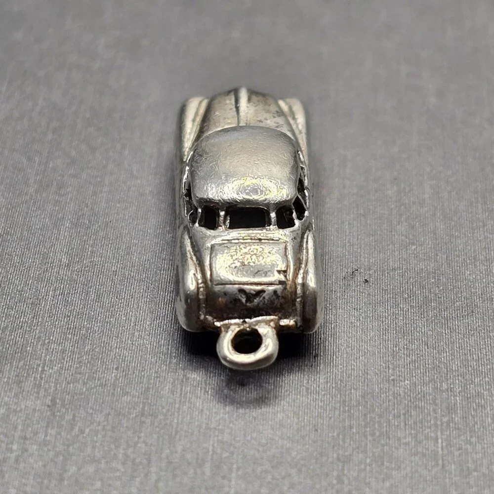 VTG Danecraft Sterling Silver Car Charm 1 1/8" Figural Automobile Pendant 50s - Picture 3 of 9